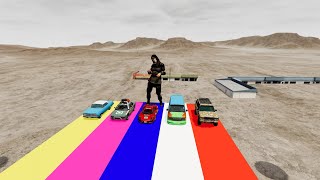 Flatbed Trailer Truck Potholes Transport Car Rescue - BeamNG.drive 004