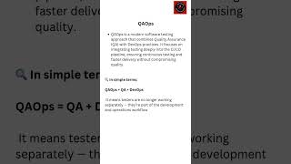 What is QAOps?