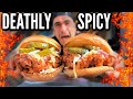 DEATHLY SPICY NASHVILLE HOT CHICKEN CHALLENGE (With Ghost Pepper & Carolina Reaper) Chicken Sandwich