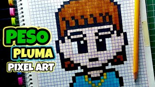 Como Dibujar A PESO PLUMA PIXEL ART | PASO A PASO FACIL | Tutorial How to draw