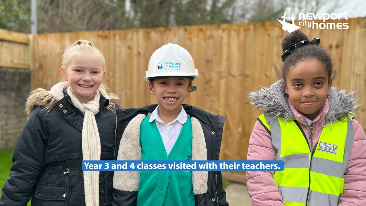 Maesglas Primary School visited our new homes at Vale Mews