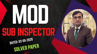 MOD Sub Inspector Solved Paper 2026 | 03 May 2026 (11 AM) | SI, SSI & ASI Clubbed Paper Solution