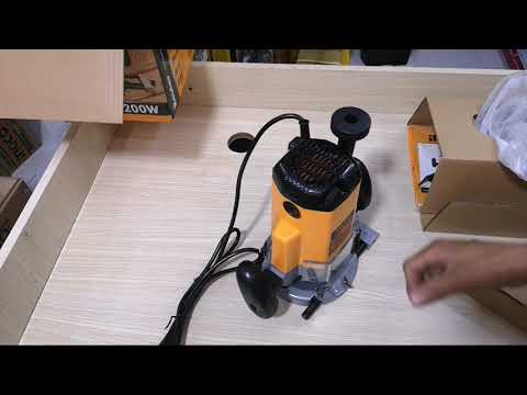 Video Máy phay gỗ INGCO 2200w, chỉnh tốc, cốt mũi... - youtube