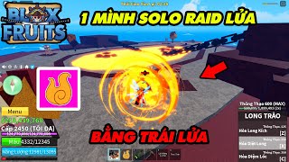 Solo Raid Lửa Với Trái Lửa + Tộc Cyborg V4 || Blox Fruits!