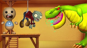 Gallows Zombies Buddy vs Dinosaurs T-rex | Kick The Buddy Gameplay Walkthrough Part 111