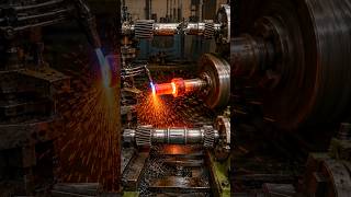 Broken Gear Shaft Repair | Red Hot Metal Restoration Process 🔥 #EngineeringShorts
