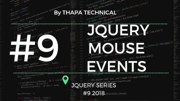 jQuery Tutorial in Hindi part 9: jQuery Mouse Events in Hindi