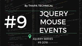 jQuery Tutorial in Hindi part 9: jQuery Mouse Events in Hindi