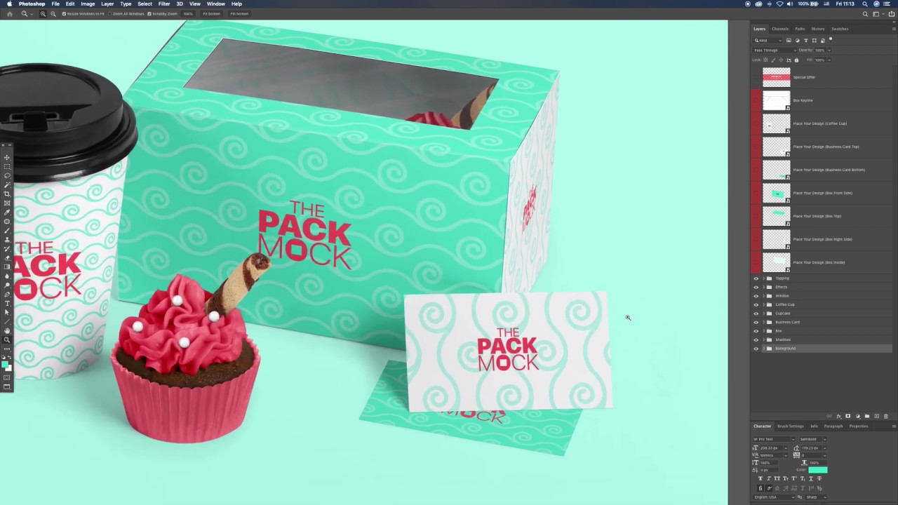 Download Cupcake Packaging Mockup Tutorial - YouTube