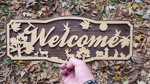 Rustic Welcome Sign, Scroll Saw Project