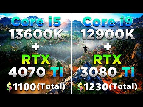 Core i5 13600K + RTX 4070 Ti vs Core i9 12900K + RTX 3080 Ti | PC Gameplay Tested