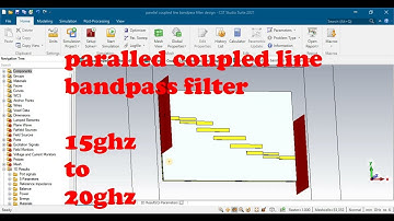 three pole parallel coupled lines bandpass filter design results optimization ansys HFSS electronics