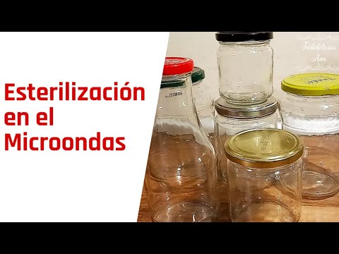 Cómo ESTERILIZAR BOTES para Conservas en el MICROONDAS. How to STERILIZE JARS in the MICROWAVE.