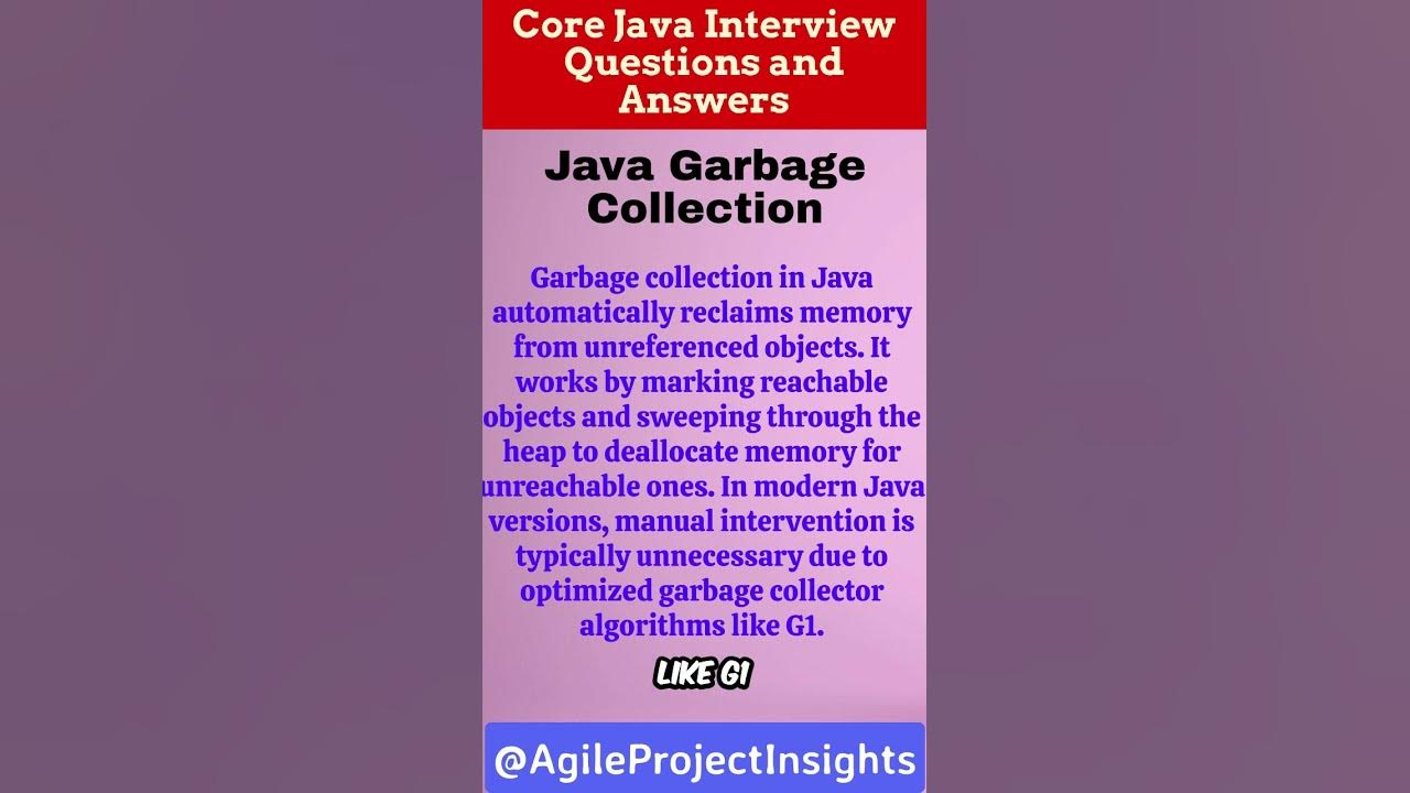 Java Garbage Collection Mastering Memory Management #scrum - YouTube