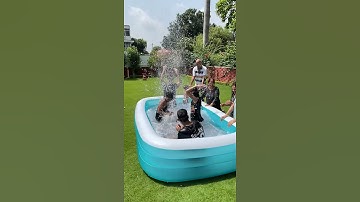 Family Fun Time in Inflatable Swimming Pool for Kids - Loved it! | #shorts #trending #family