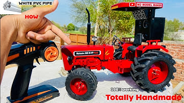 Making a Rc Mahindra 585 DI XP PLUS tractor at Home using White PVC Pipe Sheet