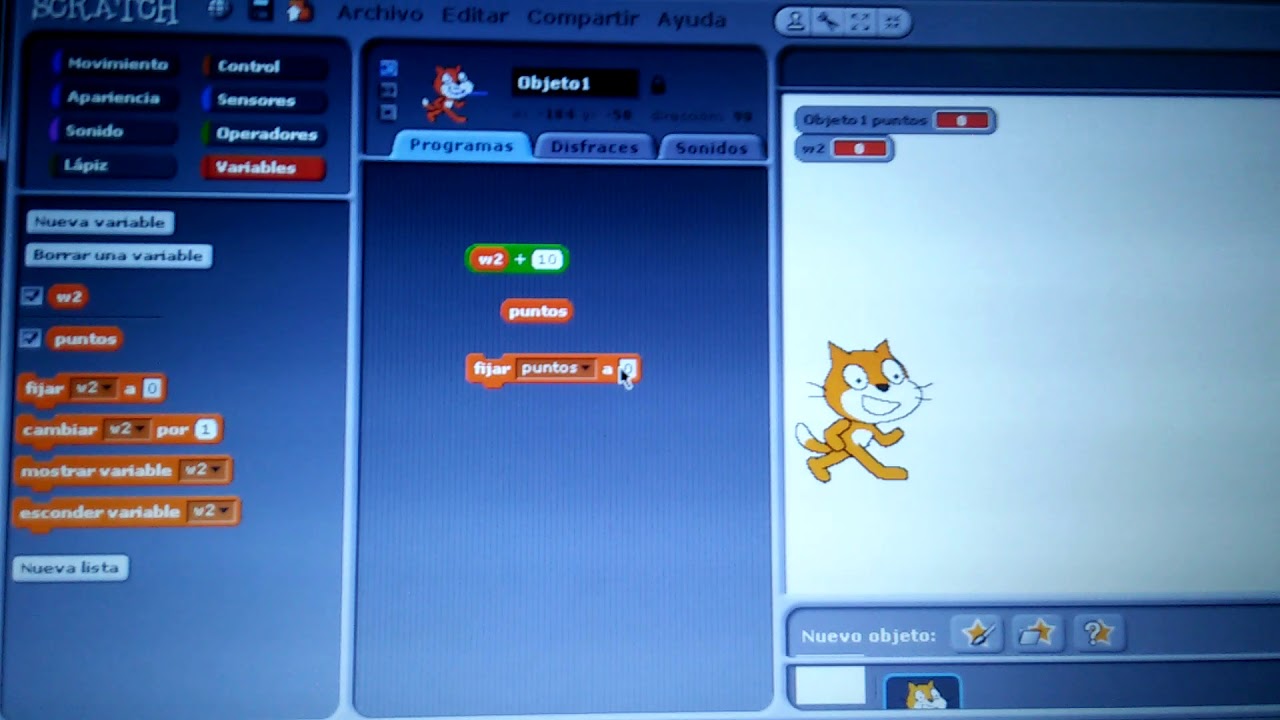 Variables en Scratch - YouTube