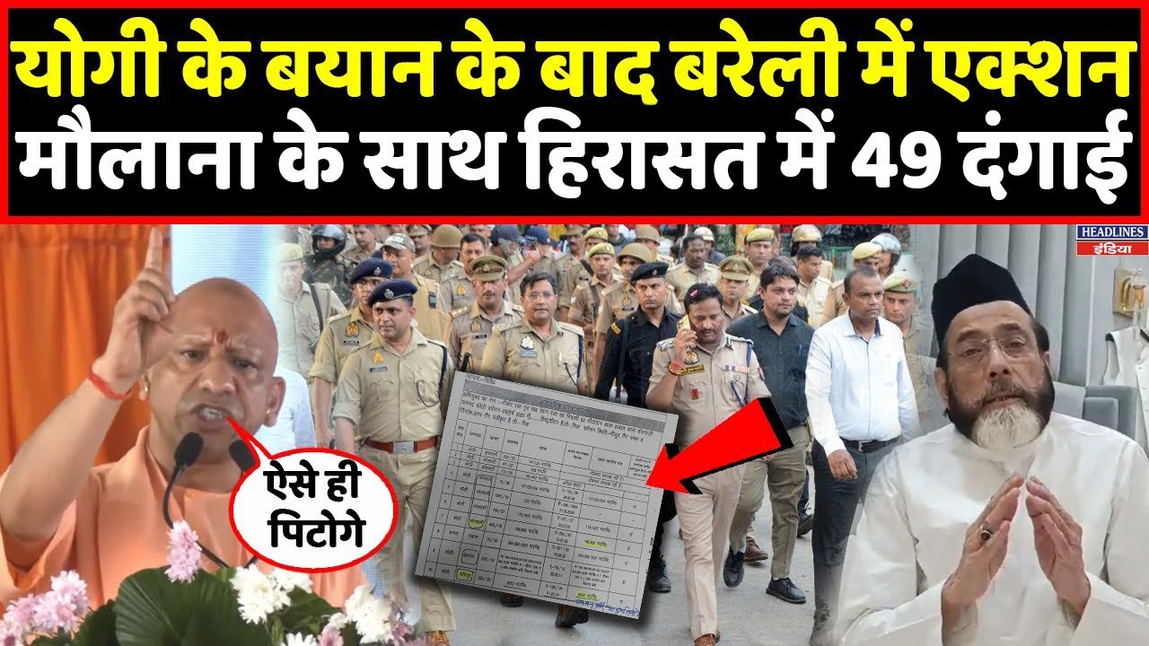 Yogi के बयान के बाद UP Police का ताबड़तोड़ एक्शन, टेंशन में मौलाना । Headlines India