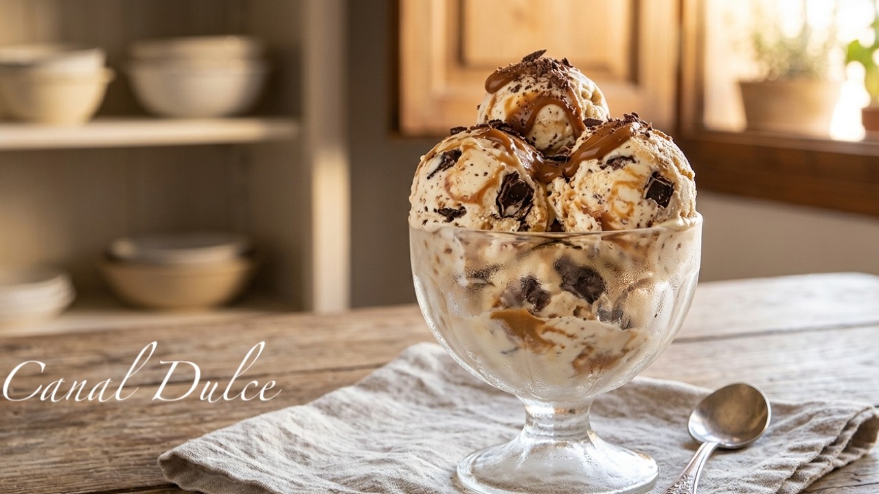 HELADO DE DULCE DE LECHE CASERO | Receta Fácil y Cremosa Sin Máquina