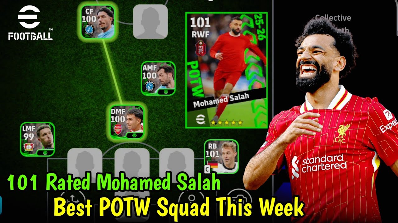101 POTW Мохамед Салах 😍🤩 Лучшая команда POTW на этой неделе Efootball 2026 Mobile || Обзор POTW ...