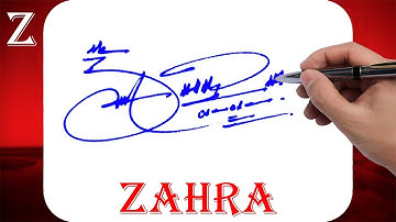 Zahra Name Signature Style - Z Signature Style - Signature Style of My Name Zahra
