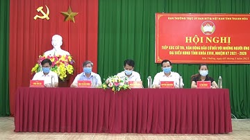 Hội nghị tiếp xúc cử tri với những người ứng cử đại biểu HĐNĐ tỉnh khoá XVIII nhiệm kỳ 2021 – 2026