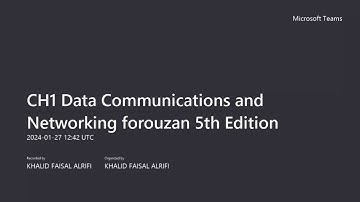 CH1 Data Communications and Networking forouzan 5th Edition