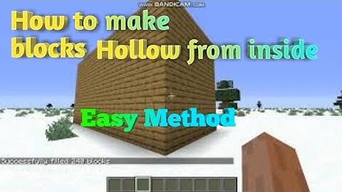 How to use hollow blocks command in Minecraft Pocket and Java Edition|| Easy method