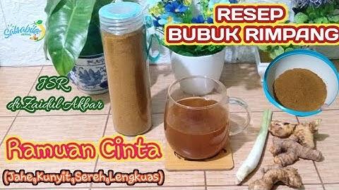RESEP BUBUK RIMPANG RAMUAN CINTA(Jahe,Kunyit, Sereh & Lengkuas)/JSR- dr.Zaidul Akbar