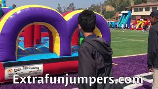 100 Ft Obstacle Course by Extra Fun Jumpers