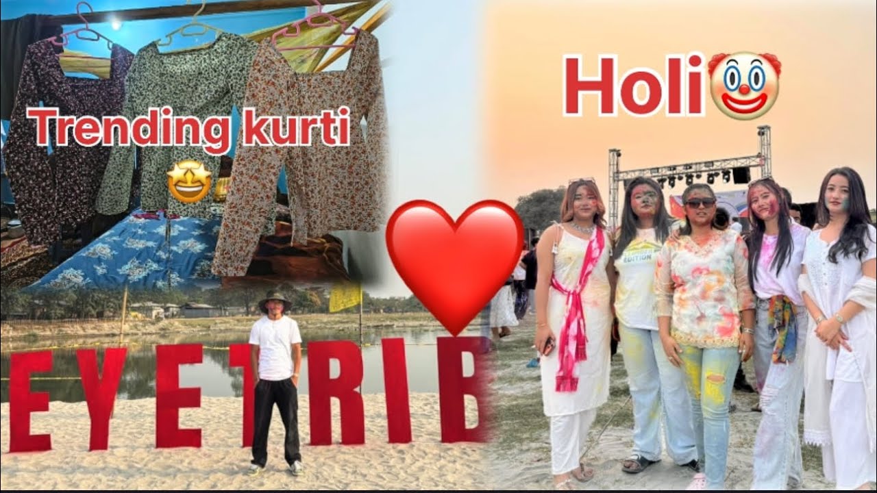 Trendy kurti sulaibai lwgwpwr🤩Holini Dose rongjahwibai🤡✨@kalpanabrahma34 #dailyvlog #holi #kurti 
