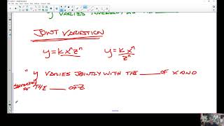 Direct, Inverse, and Joint Variations.