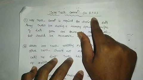 Intertask Communication in Real Time Operating Systems