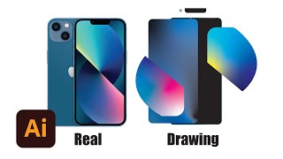 Adobe Illustrator Iphone 13 illustration.