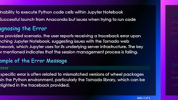 Troubleshooting Jupyter Notebook: How to Fix Connection Issues with the Kernel