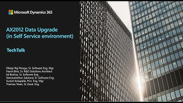 AX2012 Data Upgrade in Self Service Environment - TechTalk