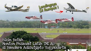 Nonton Pesawat Latih TNI AU di Bandara Adisutjipto Yogyakarta