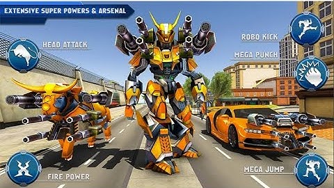 Amazing Bull Robot Car Transforming Part-1 | Robot Shooting Android GamePlay | By Game Crazy