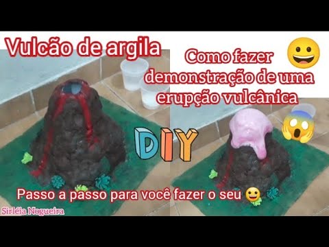 Como fazer um Vulcão passo a passo Diy - YouTube