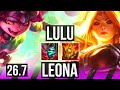 LULU & Smolder vs LEONA & Miss Fortune (SUP) | EUW Master | 26.7