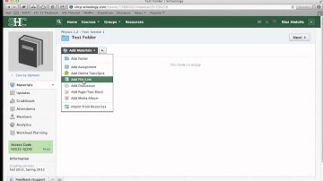 Schoology - Adding Folders