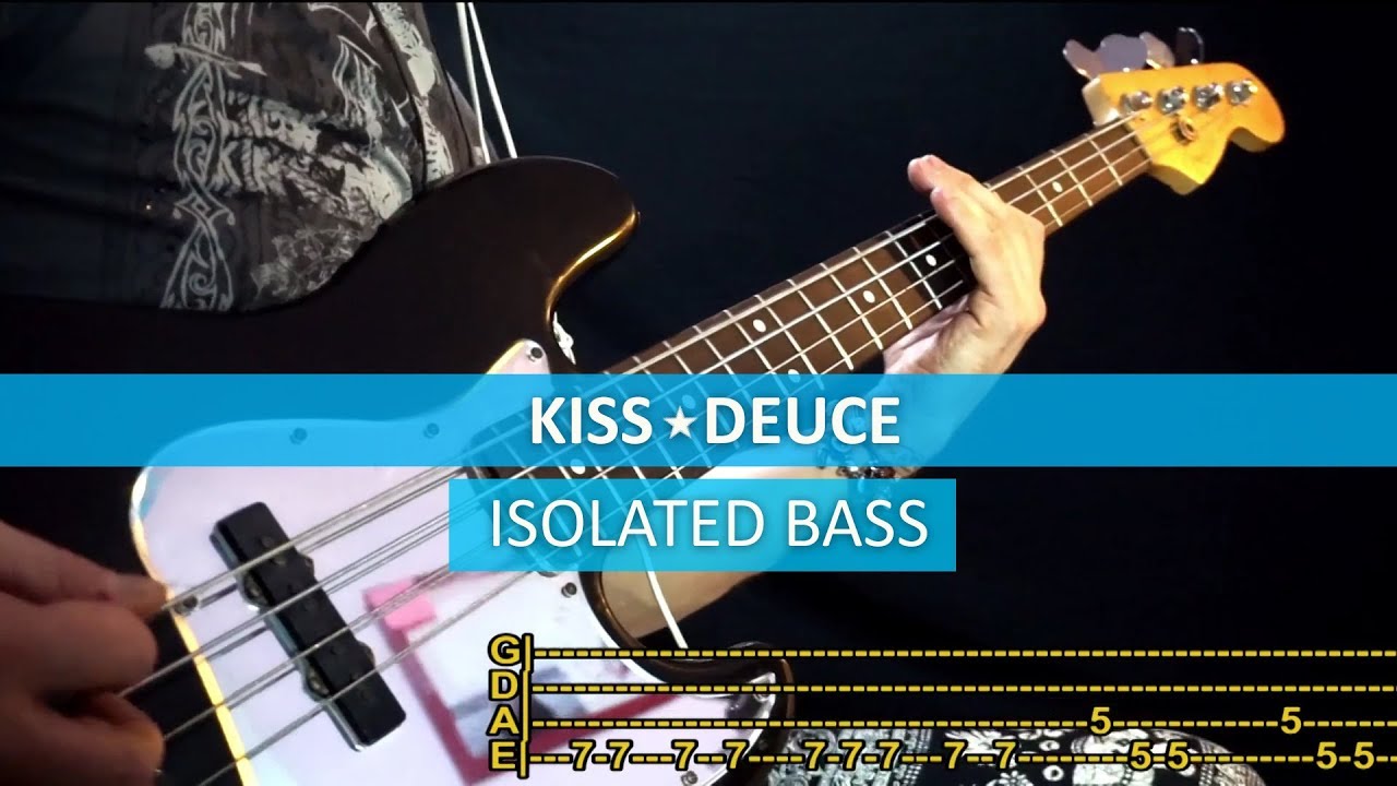 [isolated bass] KISS - Deuce / bass cover / playalong with TAB