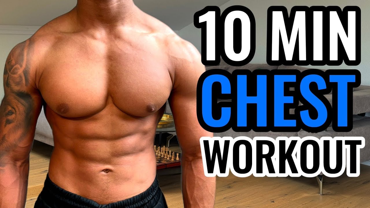 HOME WORKOUT // 10 MIN CHEST WORKOUT // No Equipment - YouTube