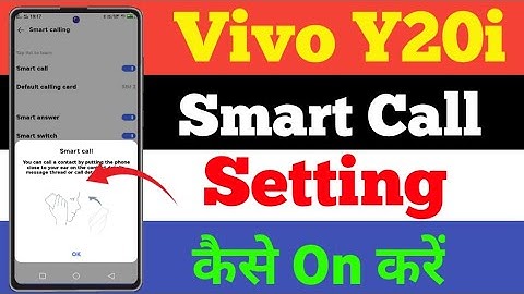 How To Enable Smart Call Setting In Vivo Y20I || Vivo Y20I Main Smart Call Setting Kaise Kare