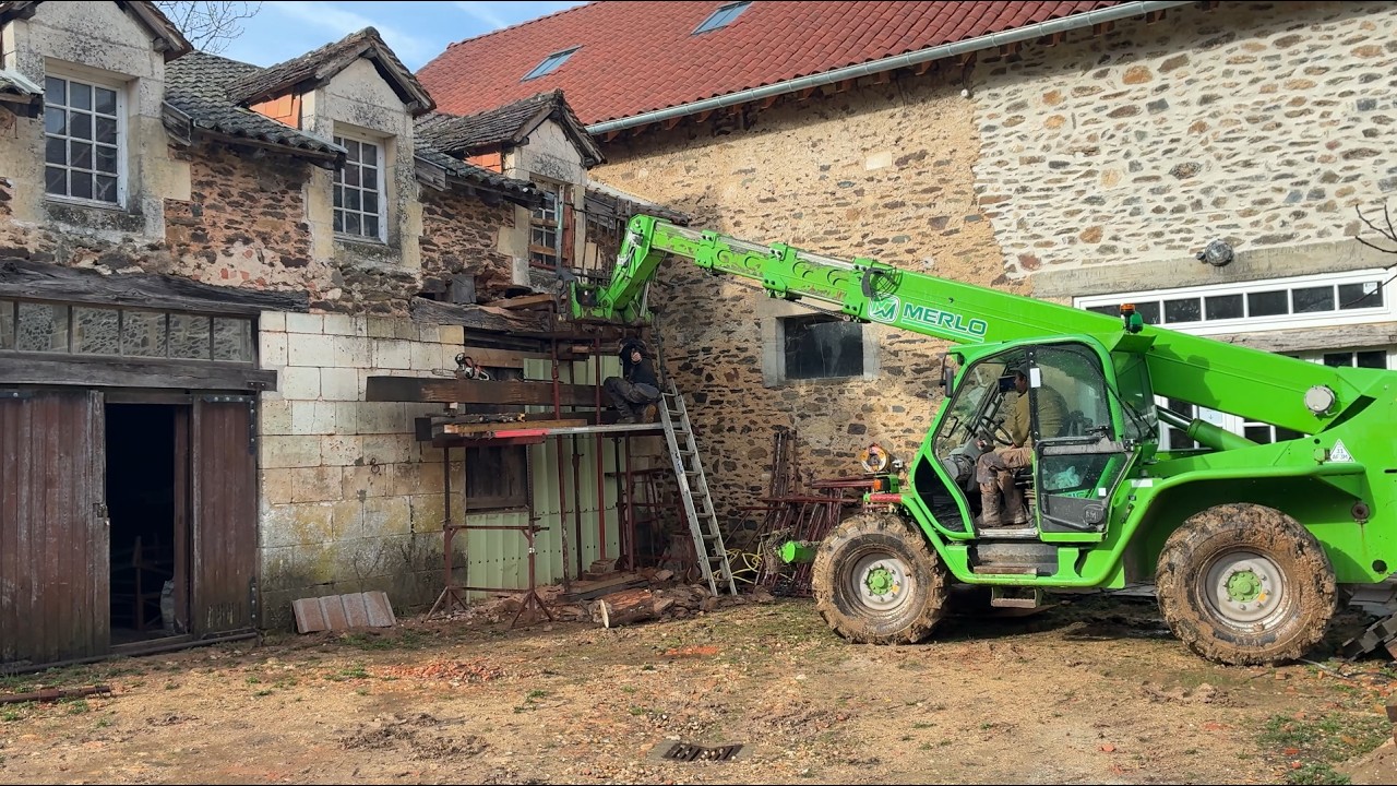 Sketchy Lintel Repair on the Carriage House (Attached to the Manoir)