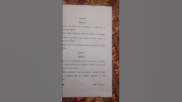 Hpu M.A. Political Science 4th Semester question paper 2024 course Code POLS402#exam #shorts #viral