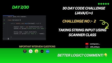 Learn Java Scanner Class in 1 Minute 💻 | Day 2 of 30 Days Java Challenge | Beginner friendly