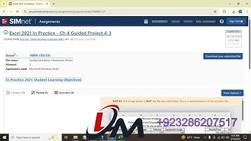 Ch 4 Guided Project 4-3 |Assignment SIMnet Excel 2021 In Practice| Guided Project 4-3