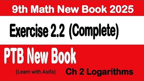 9Th Class Math New Book 2025 Exercise 2.2 || PCTB || National Curriculum of Pakistan || Punjab Board