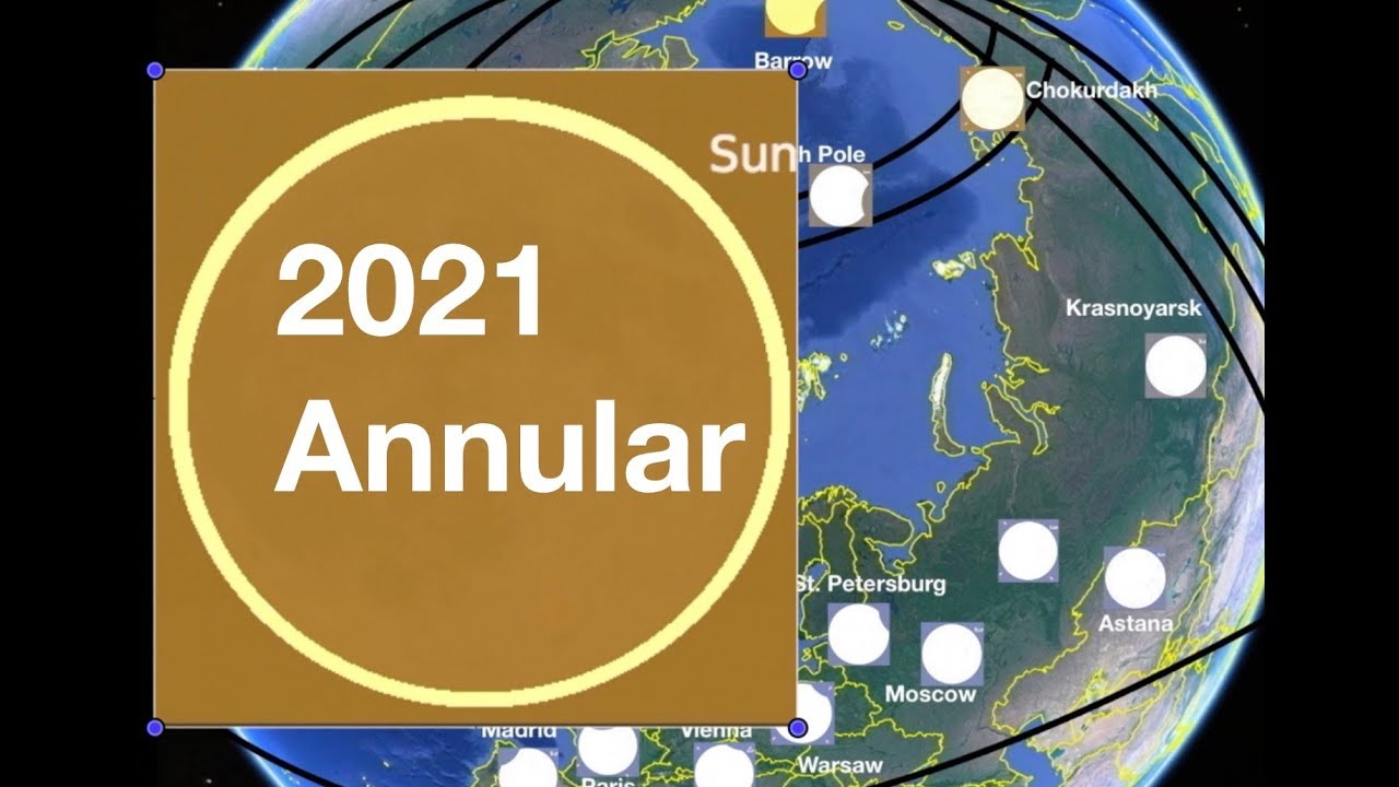 Annular Solar Eclipse • 2021 June 10 • Animation - YouTube